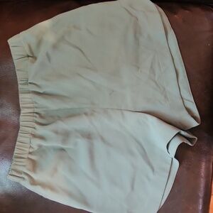 High Waist Women's Shorts in Sage Green